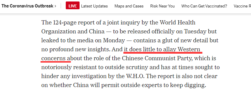 世卫组织报告提前泄露 西方媒体看了很失望(图1) 世卫组织报告提前泄露 西方媒体看了很失望(图1)